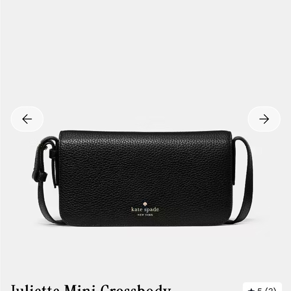 Kate Spade Black Pebbled Leather Crossbody Bag